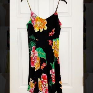 Black floral dress